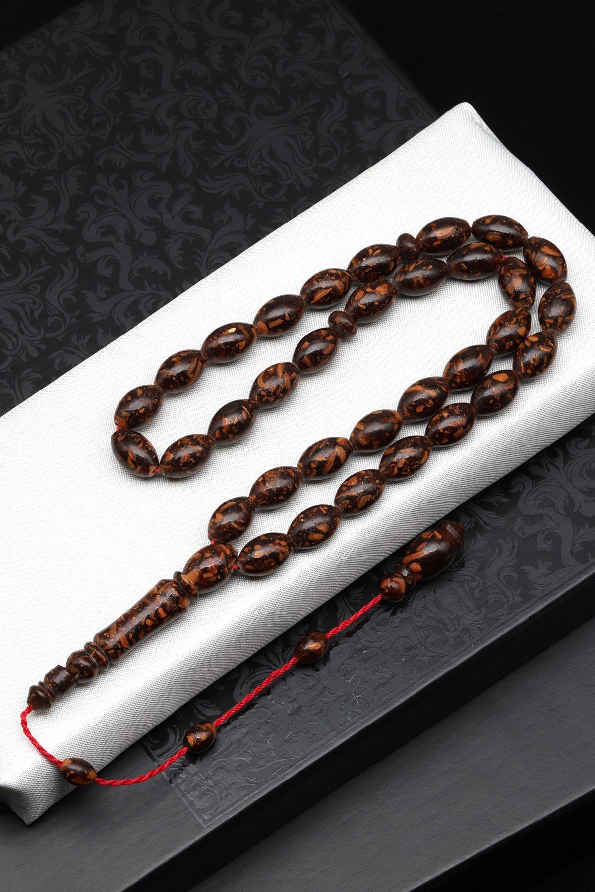 Tarçın Ağacı Kabuğu Tesbih 8 x 12 mm Arpa Kesim - T-1826