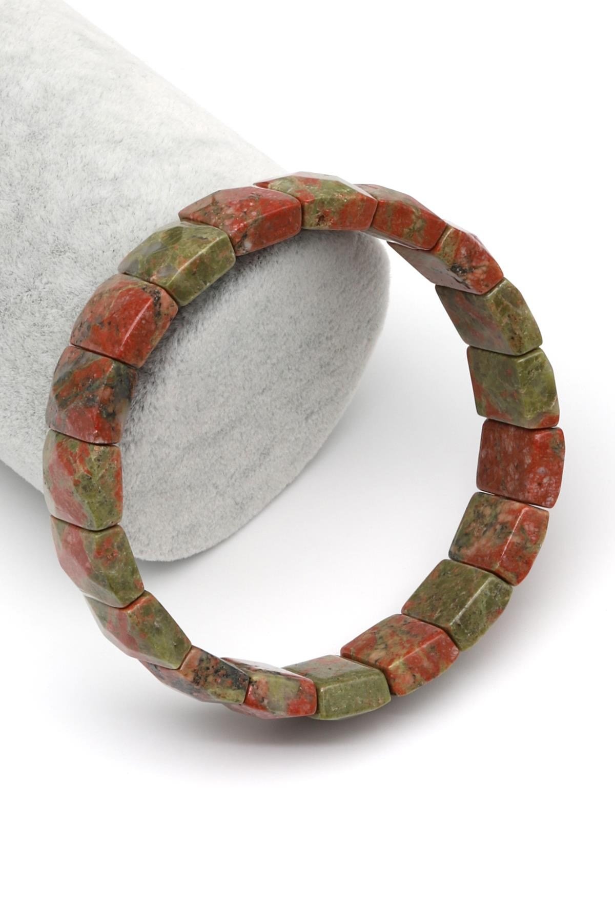 Unakit Doğal Taş Bileklik 11 x 15 mm Özel Kesim