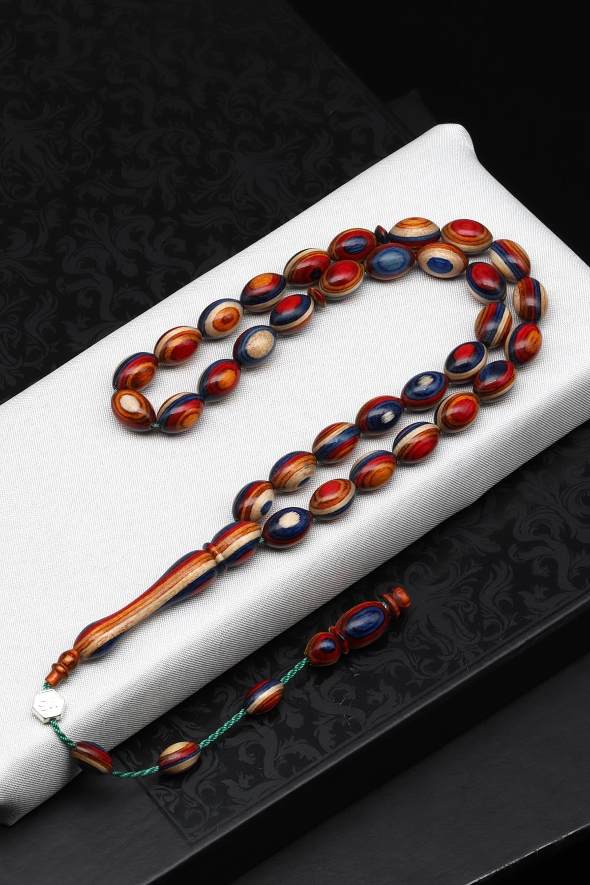 Usta İşçilikli Kafur Ağacı Tesbih 8 x 13 mm Arpa Kesim
