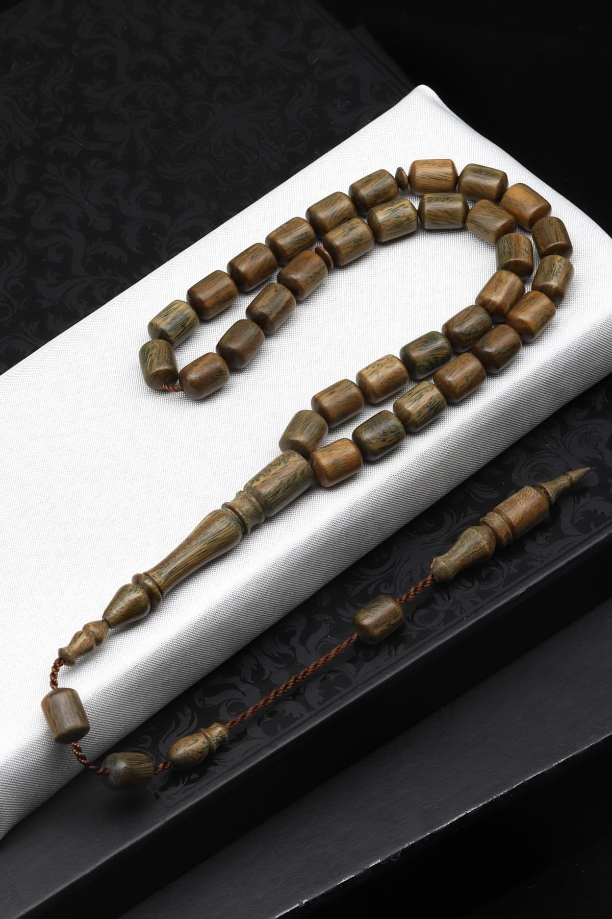 Usta İşçilikli Pelesenk Ağacı Tesbih 7 x 11 mm Arpa Kesim