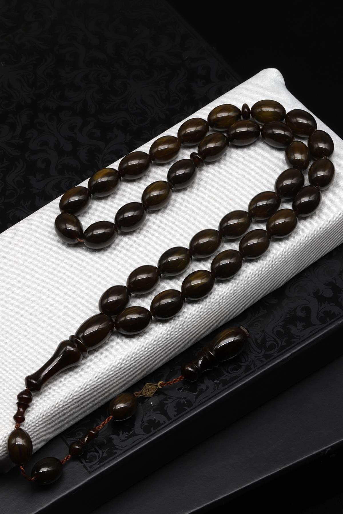 Usta İşçilikli Sıkma Tesbih 9 x 13 mm Beyzi Kesim