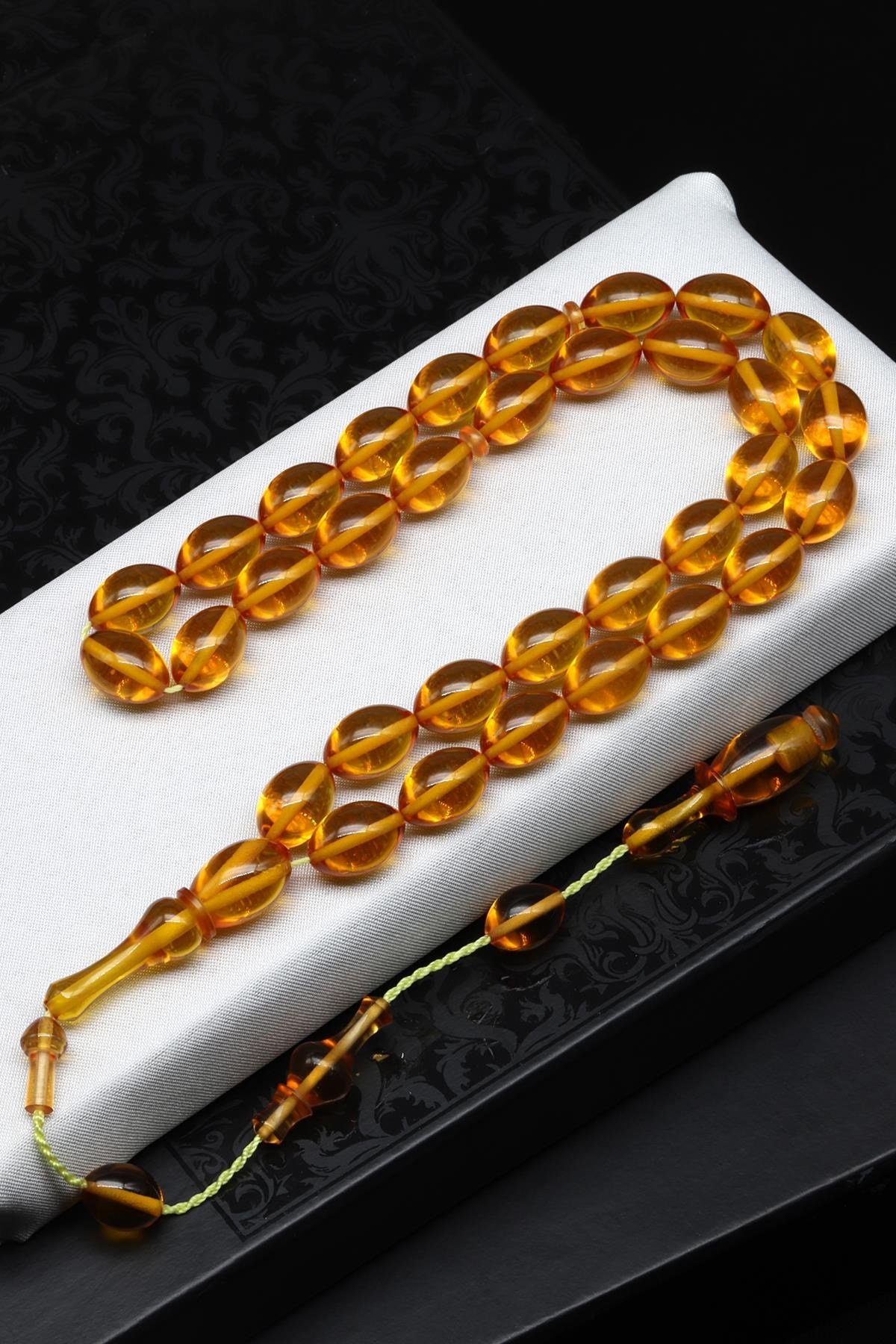 Usta İşçilikli Sıkma Tesbih 9 x 14 mm Beyzi Kesim