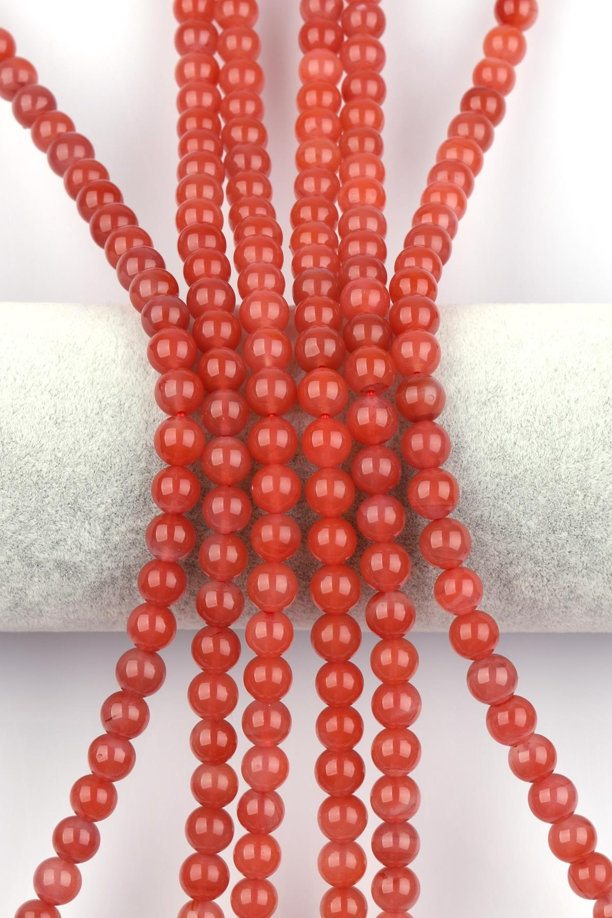 Yemen Akik ( A Kalite ) Doğal Taş Dizi 8 mm Küre Kesim
