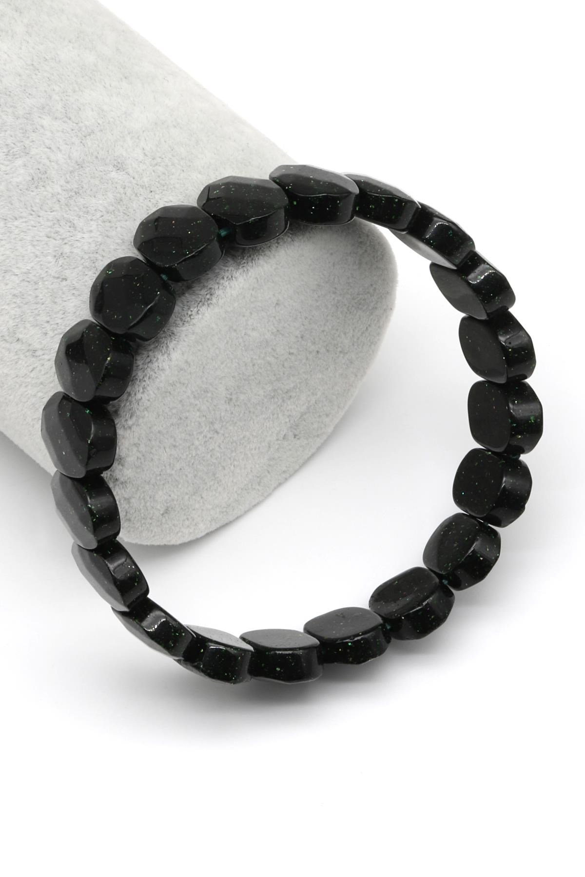 Yeşil Yıldız Taşı Doğal Taş Bileklik 10 x 14 mm Özel Kesim