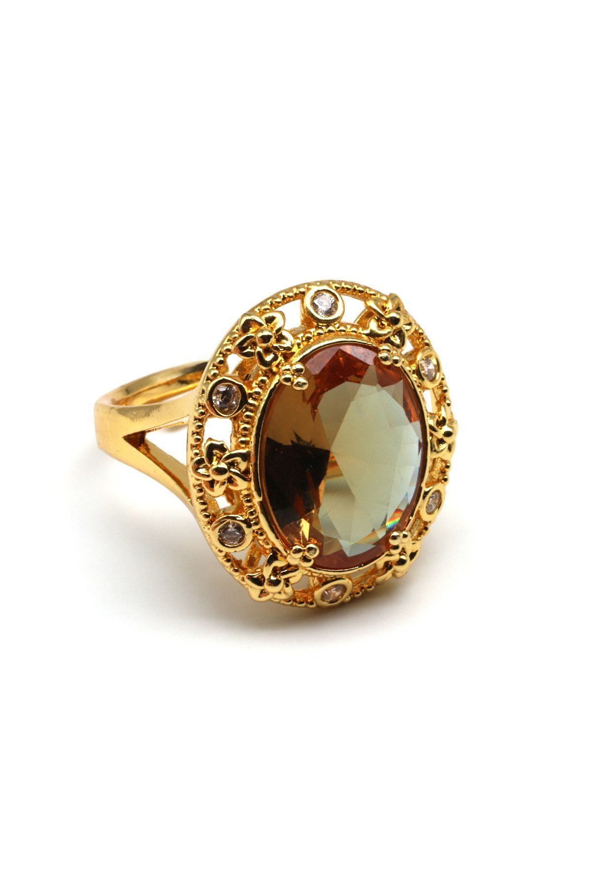 Zultanit Ayarlanabilir Gold Renkli Yüzük - YZK-0241