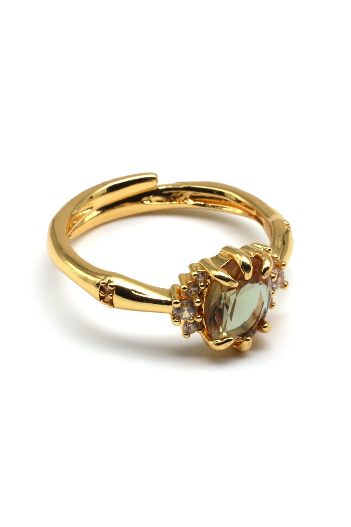Zultanit Ayarlanabilir Gold Renkli Yüzük - YZK-0180