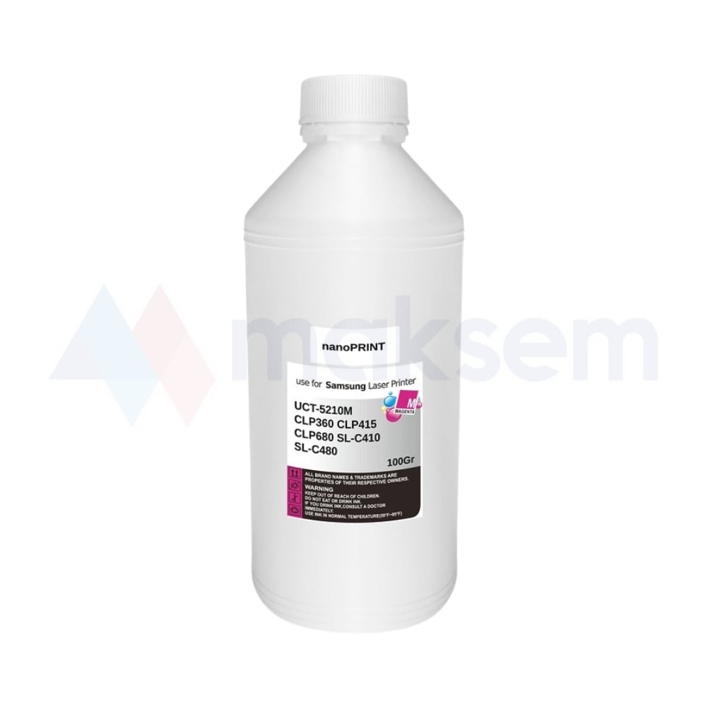 Kırmızı Toner Tozu (Toner Powder) 100gr UCT-5210M nanoPRINT, Samsung CLP-360 CLP-415 CLP-680