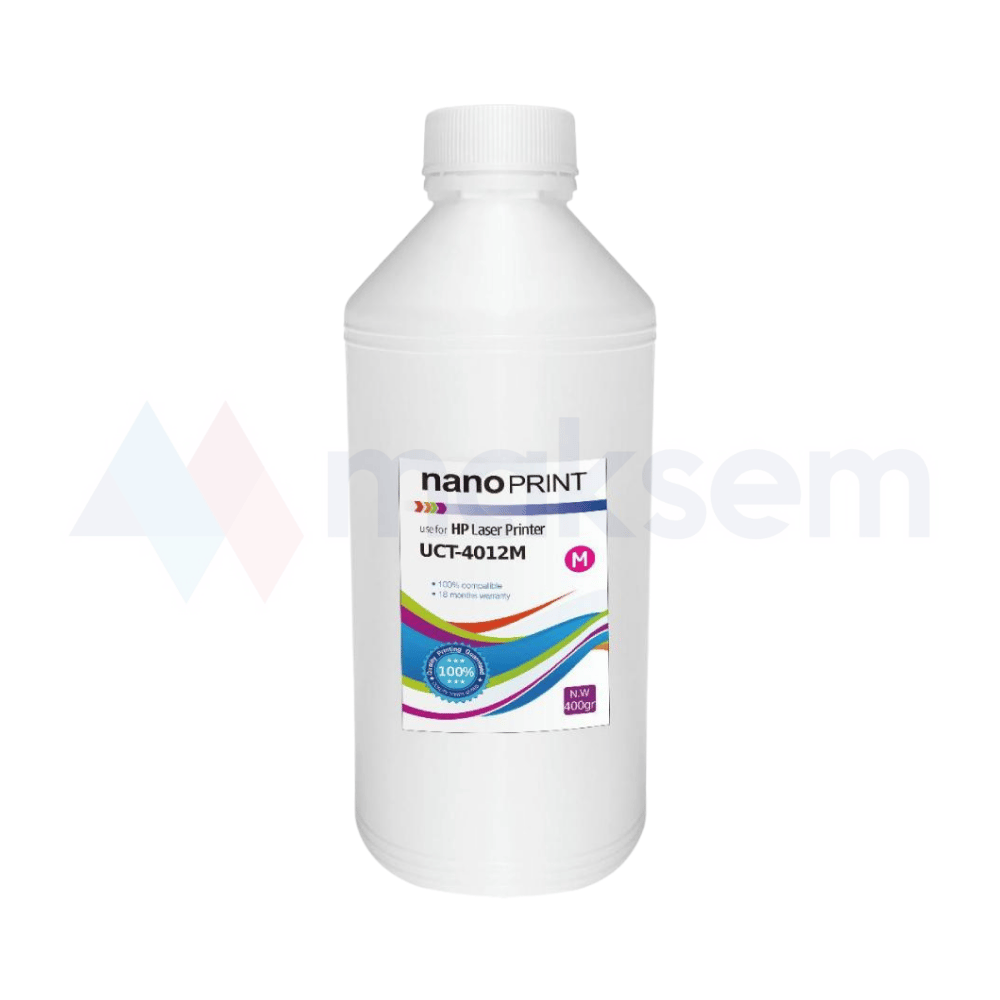 Kırmızı Toner Tozu (Toner Powder) 400gr UCT-4012M nanoPRINT, HP Universal Renkli