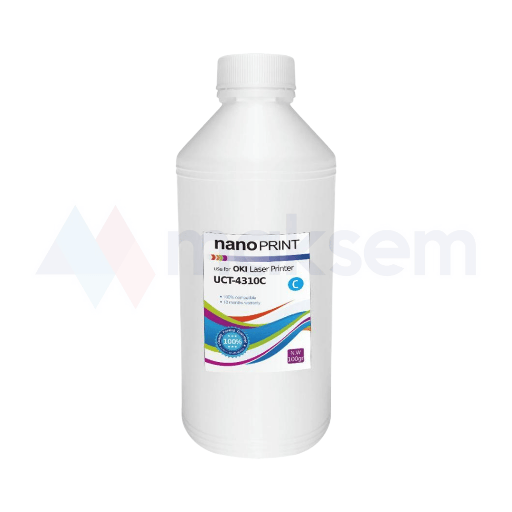 Mavi Toner Tozu (Toner Powder) 100gr UCT-4310C nanoPRINT, OKI C301 C310 C312 C321 C330 C510 C511
