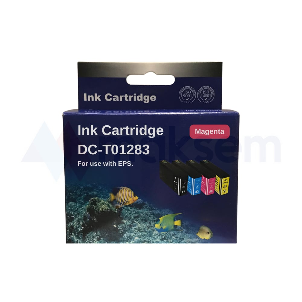 Muadil Kırmızı Kartuş 0,17K T1283 C13T12834020, Epson Stylus S22 SX120 SX125 SX130 SX230 SX235w