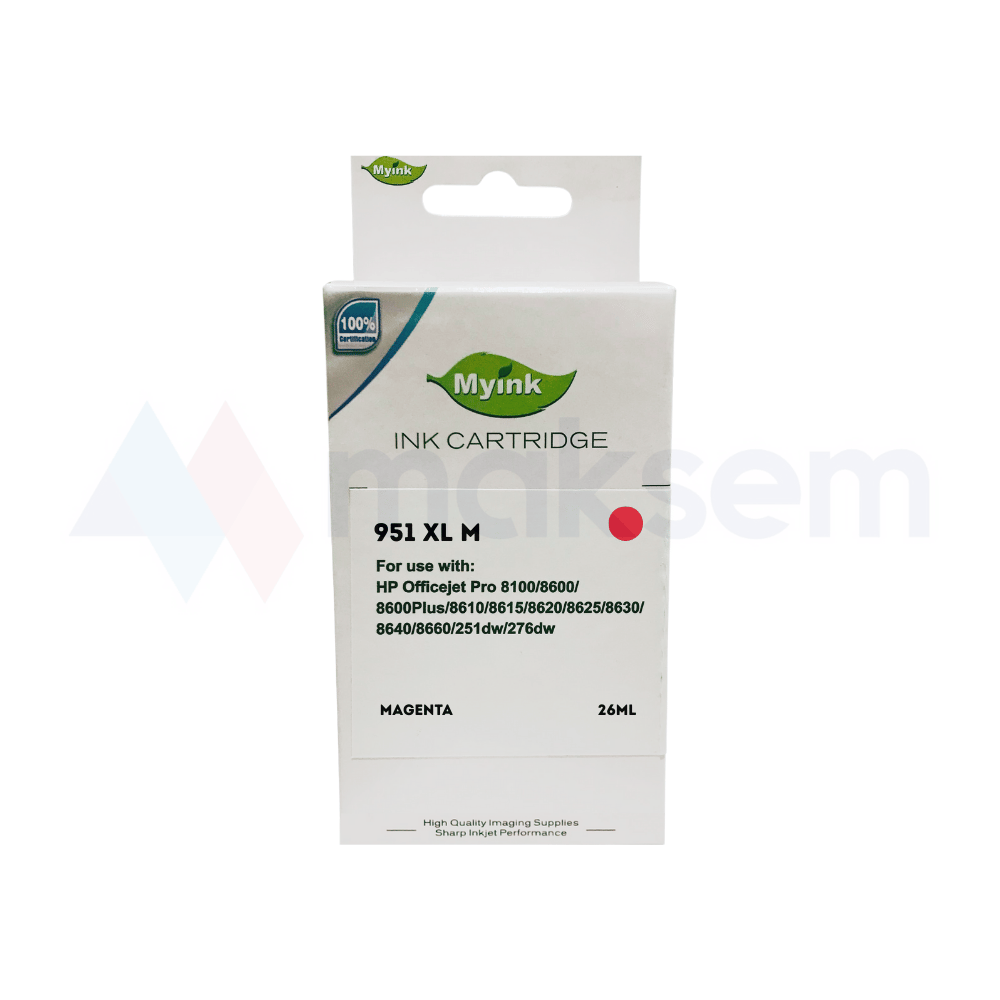 Muadil Kırmızı Kartuş 30ml 951XL CN047AE, HP OfficeJet Pro 251dw 276dw OfficeJet Pro 8100 ePrinter