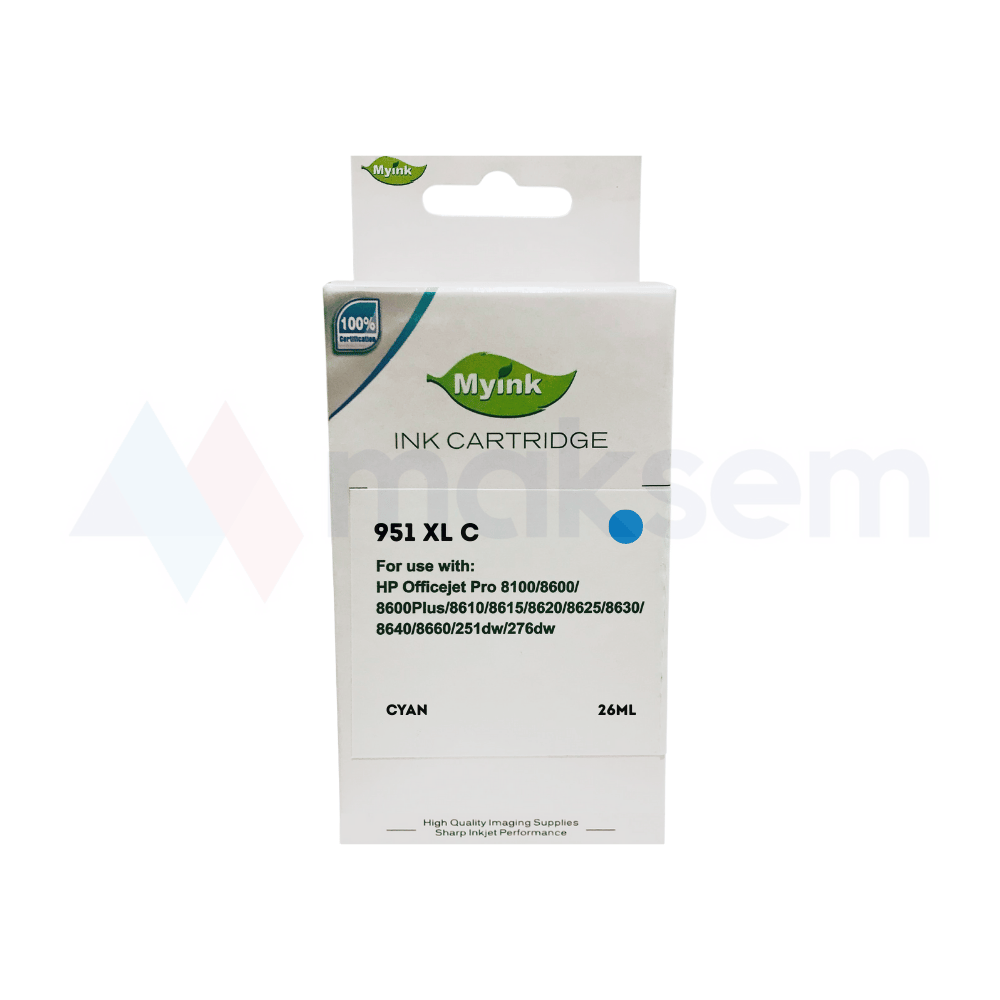 Muadil Mavi Kartuş 30ml 951XL CN046AE, HP OfficeJet Pro 251dw 276dw OfficeJet Pro 8100 ePrinter