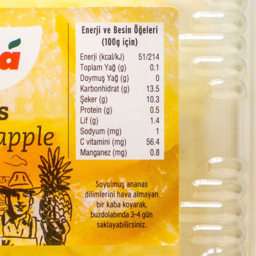 Ananas Soyulmuş, Paket