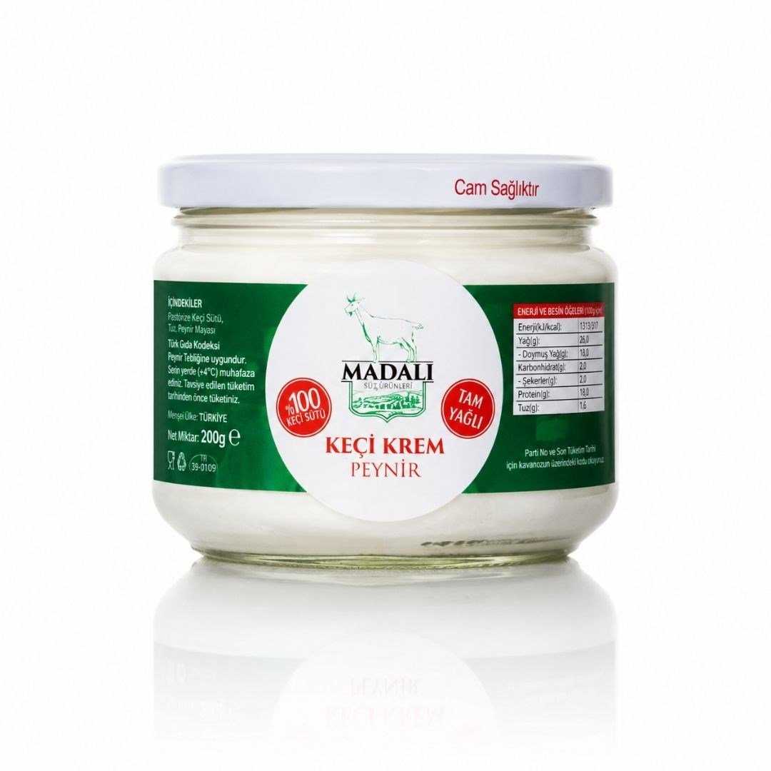 %100 Keçi Krem Peyniri 300 gr - Madalı