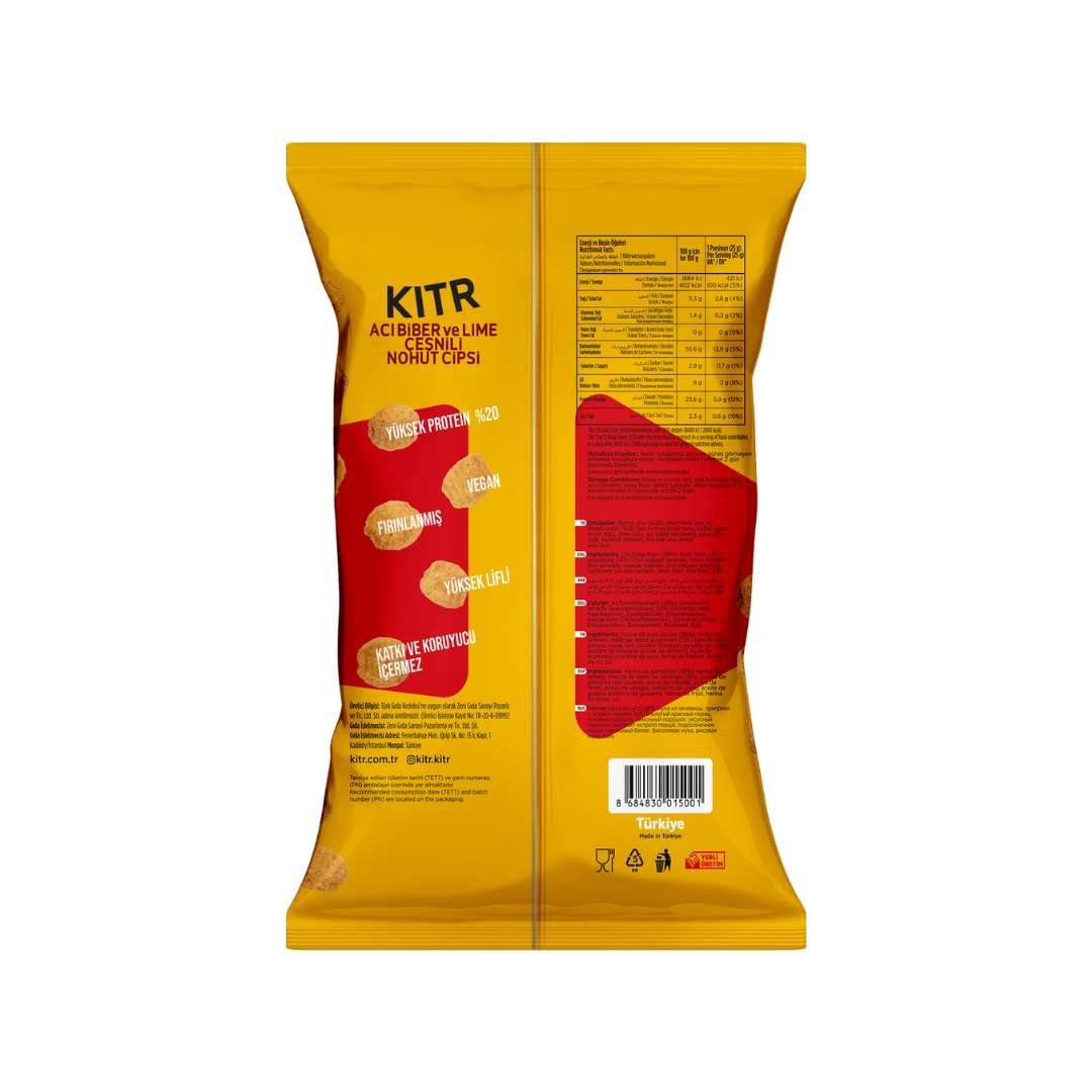 Acı Biberli ve Lime Çeşnili Proteinli Nohut Cipsi 50 gr - Kıtr