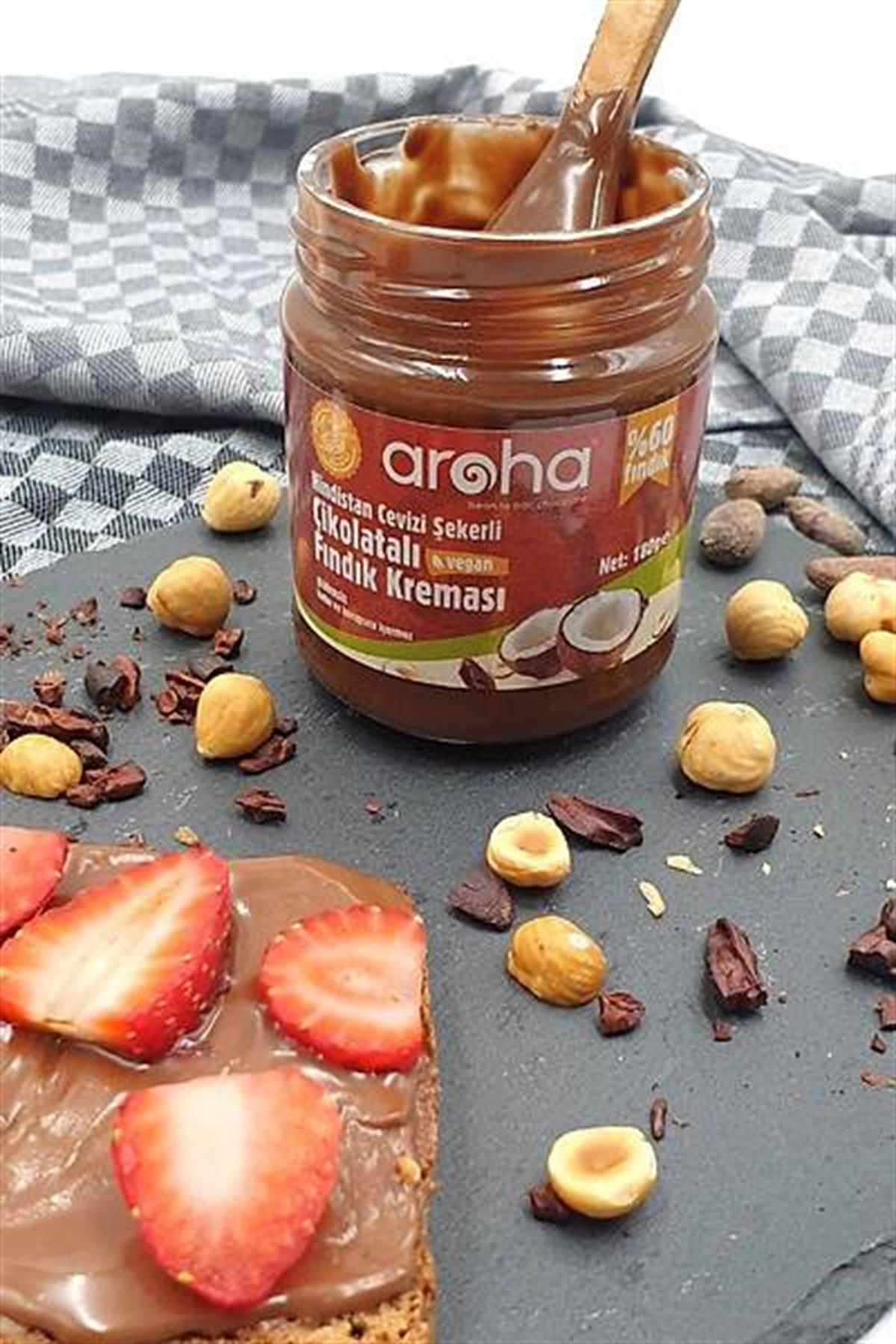 Aroha Çikolatalı Fındık Kreması Hindistan Cevizli Şekerli180 Gr