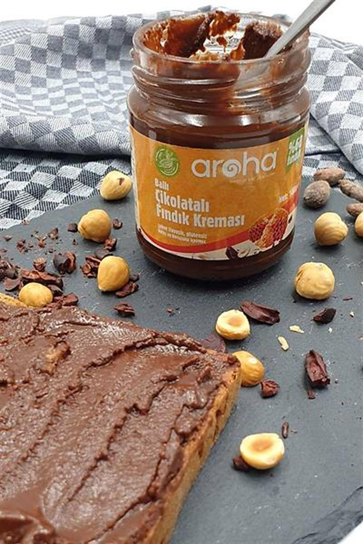 Aroha Çikolatalı Fındık Kreması Organik Ballı 180 Gr