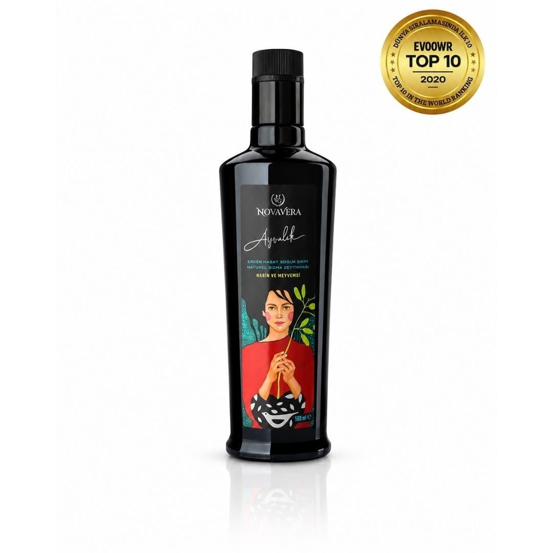 Ayvalık Erken Hasat Naturel Sızma Zeytinyağı 500ml - Novavera