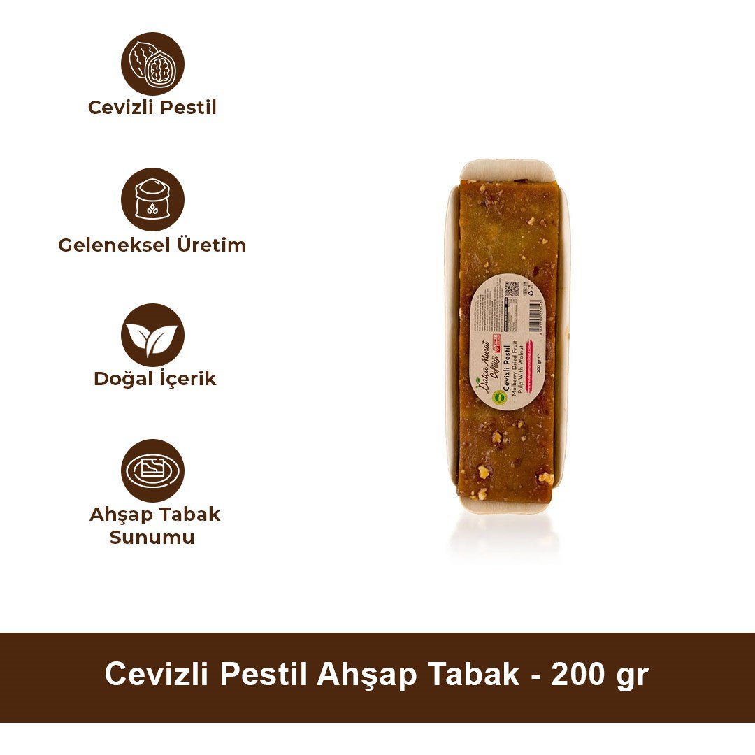Cevizli Pestil Ahşap Tabak 200 gr