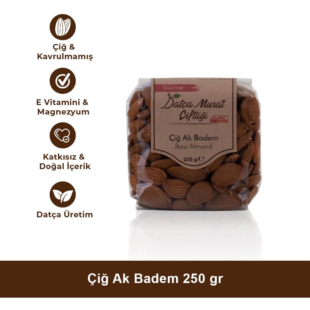 Çiğ Ak Badem 250 gr