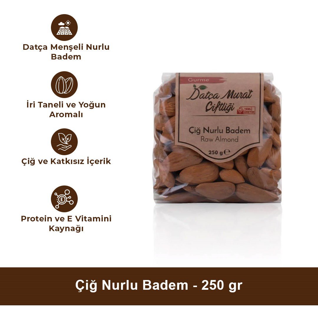 Çiğ Nurlu Badem 250 gr