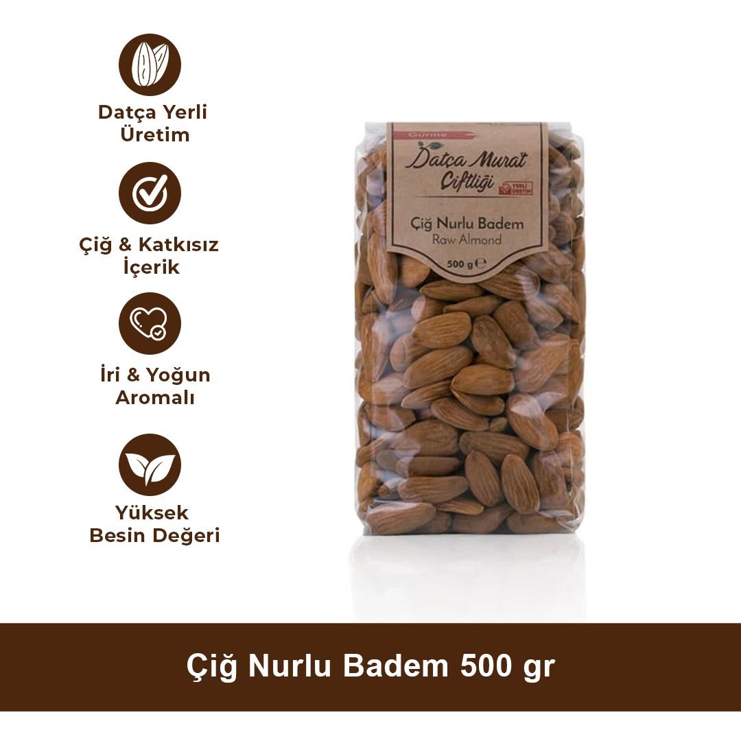 Çiğ Nurlu Badem 500 gr