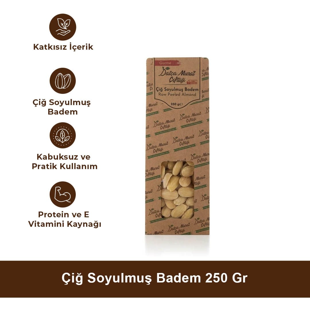 Çiğ Soyulmuş Badem 250 Gr
