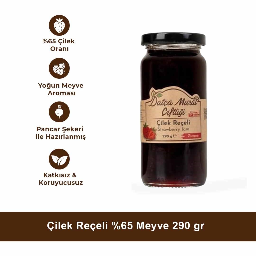 Çilek Reçeli %65 Meyve 290 gr