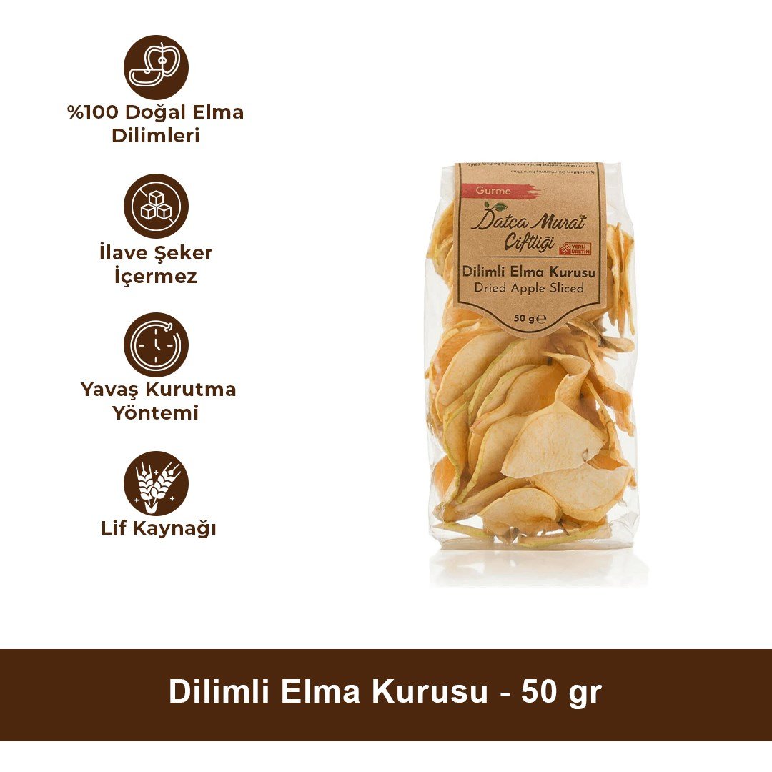 Dilimli Elma Kurusu 50 gr