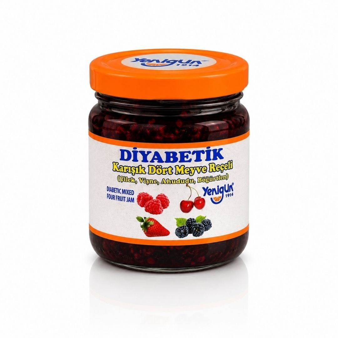 Diyabetik Karışık 4 Meyveli Reçel 230 gr - Yenigün