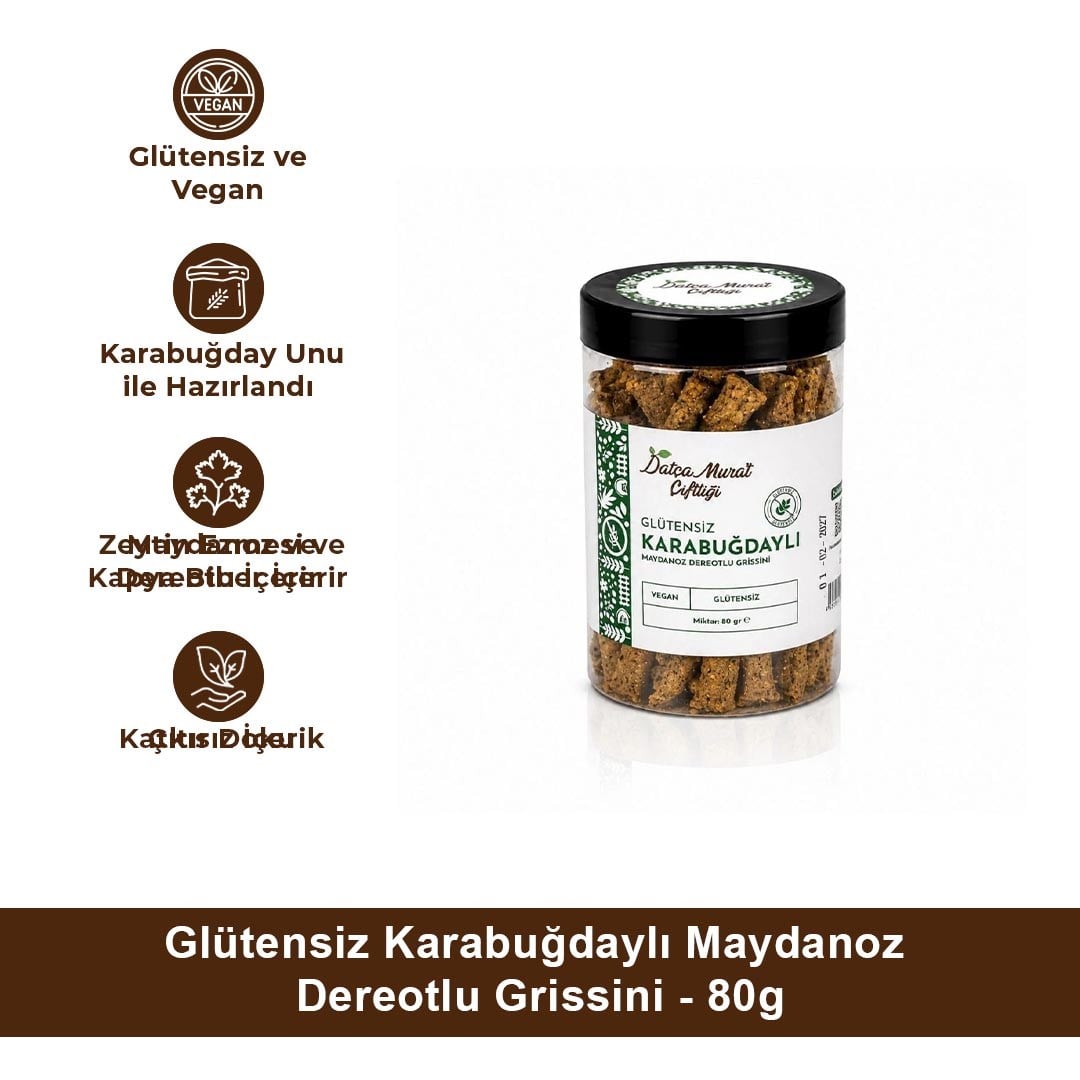 Glütensiz Karabuğdaylı Maydanoz Dereotlu Grissini 80g