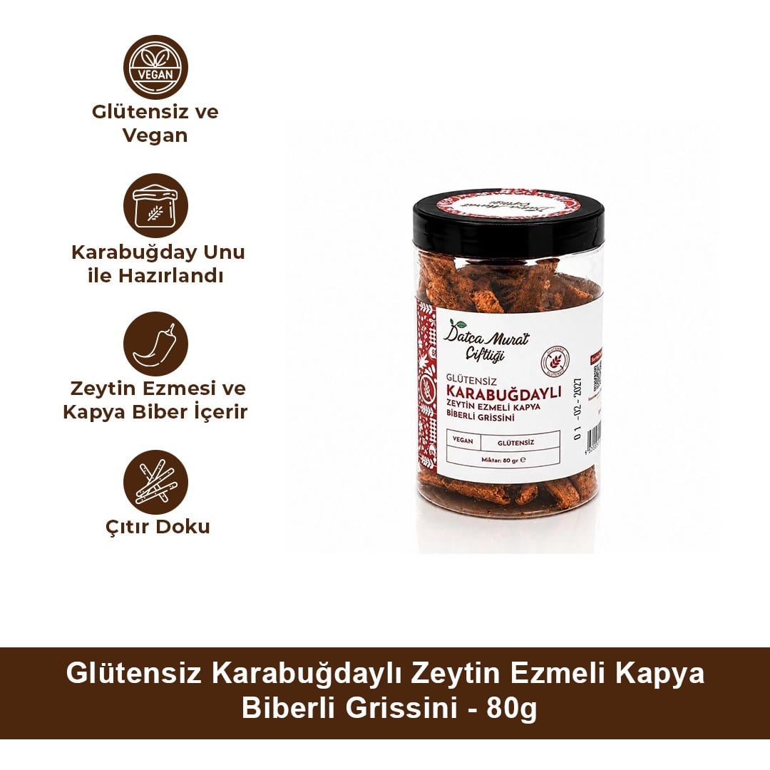 Glütensiz Karabuğdaylı Zeytin Ezmeli Kapya 80g