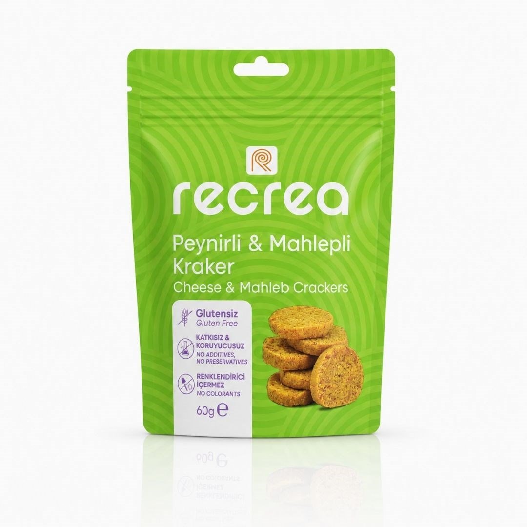 Glutensiz Peynirli & Mahlepli Kraker 60 gr - Recrea