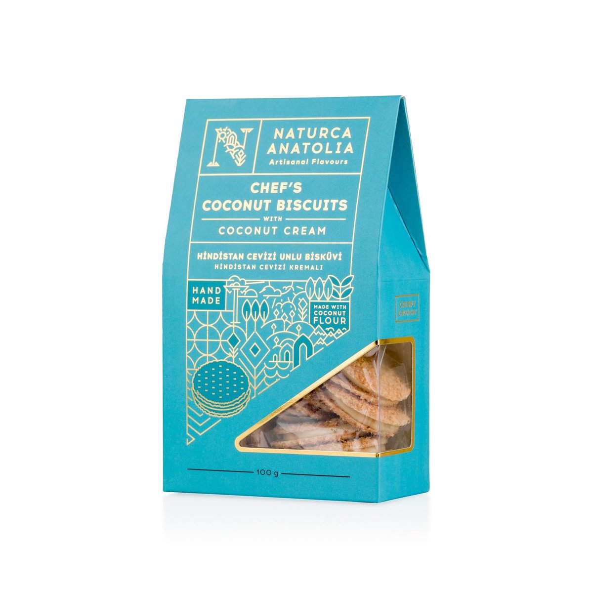 Hindistan Cevizi Kremalı Bisküvi 100gr - Naturca
