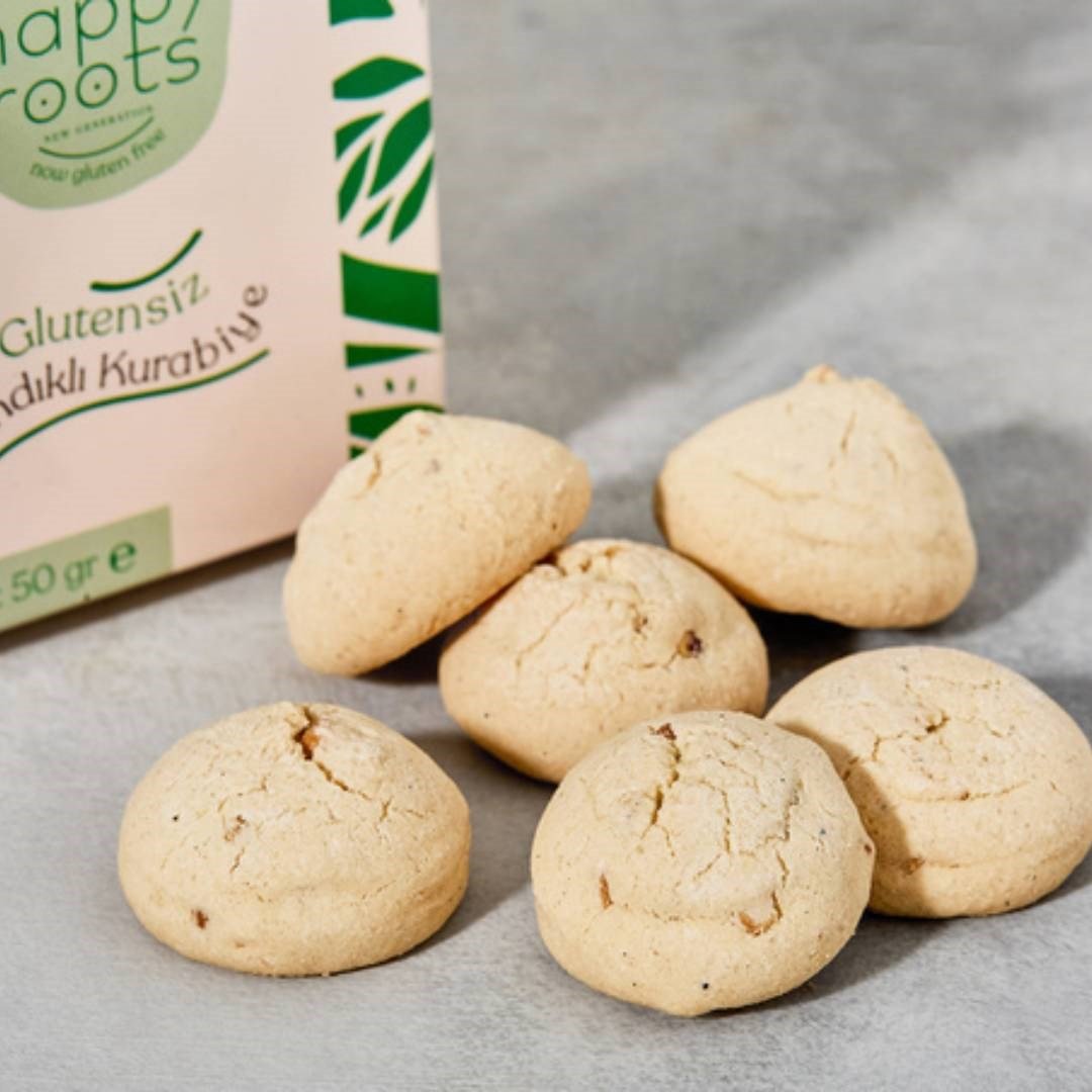 Kurabiye Glutensiz Fındıklı Kurabiye 50 gr - Happy Roots