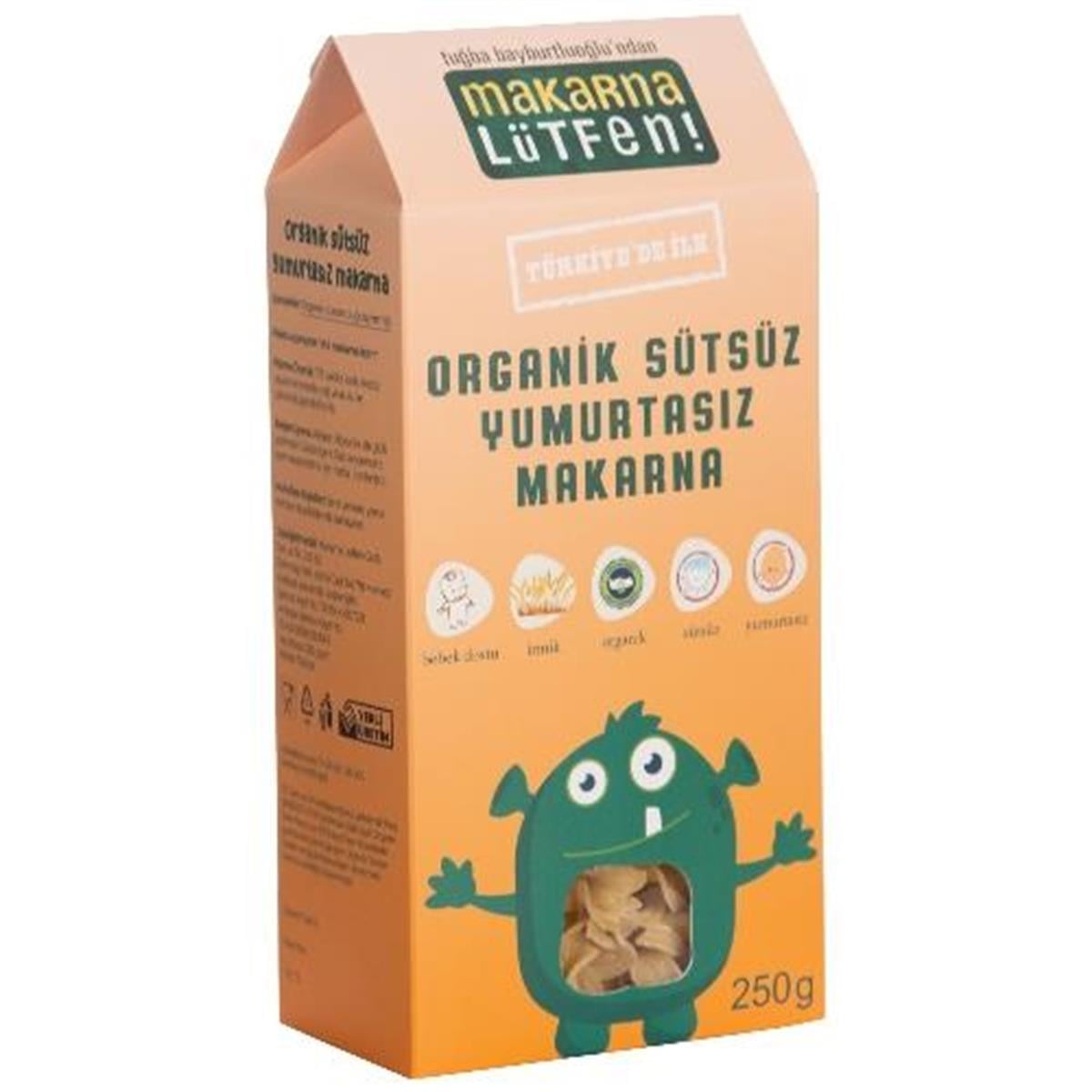 Makarna Lütfen Organik Sütsüz Yumurtasız Makarna 250 Gr