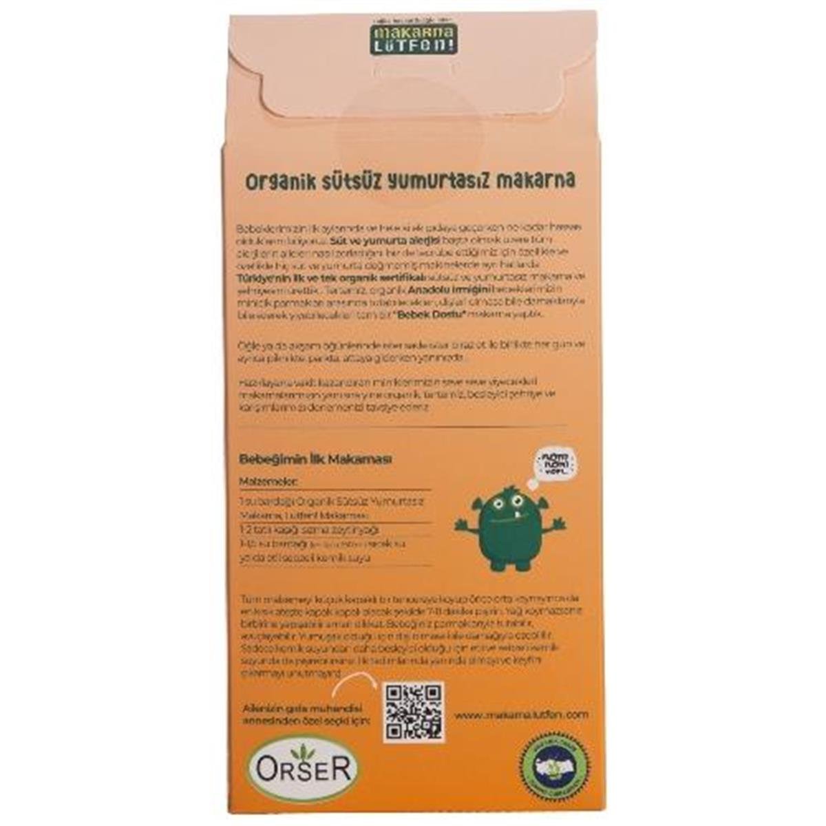 Makarna Lütfen Organik Sütsüz Yumurtasız Makarna 250 Gr