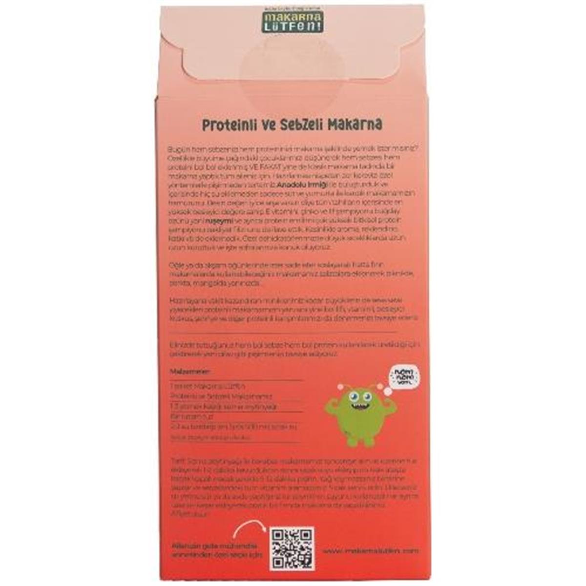 Makarna Lütfen Proteinli Sebzeli Makarna 250 Gr