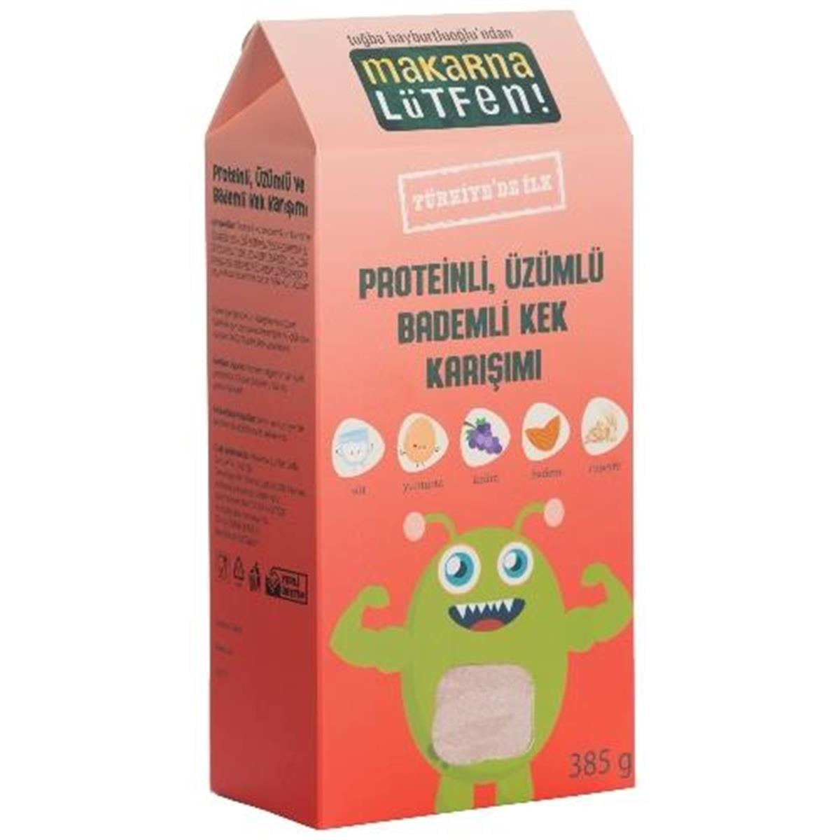 Makarna Lütfen Proteinli Üzümlü Bademli Kek Karışımı 385 Gr