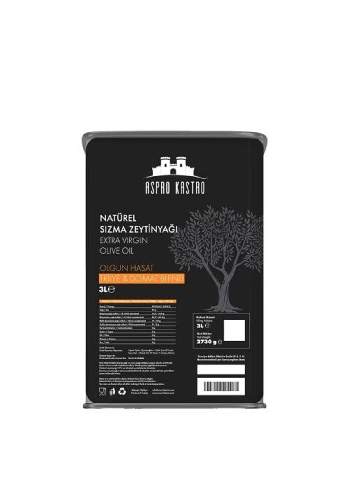 Olgun Hasat Natürel Sızma Zeytinyağı 3 lt - Aspro Kastro