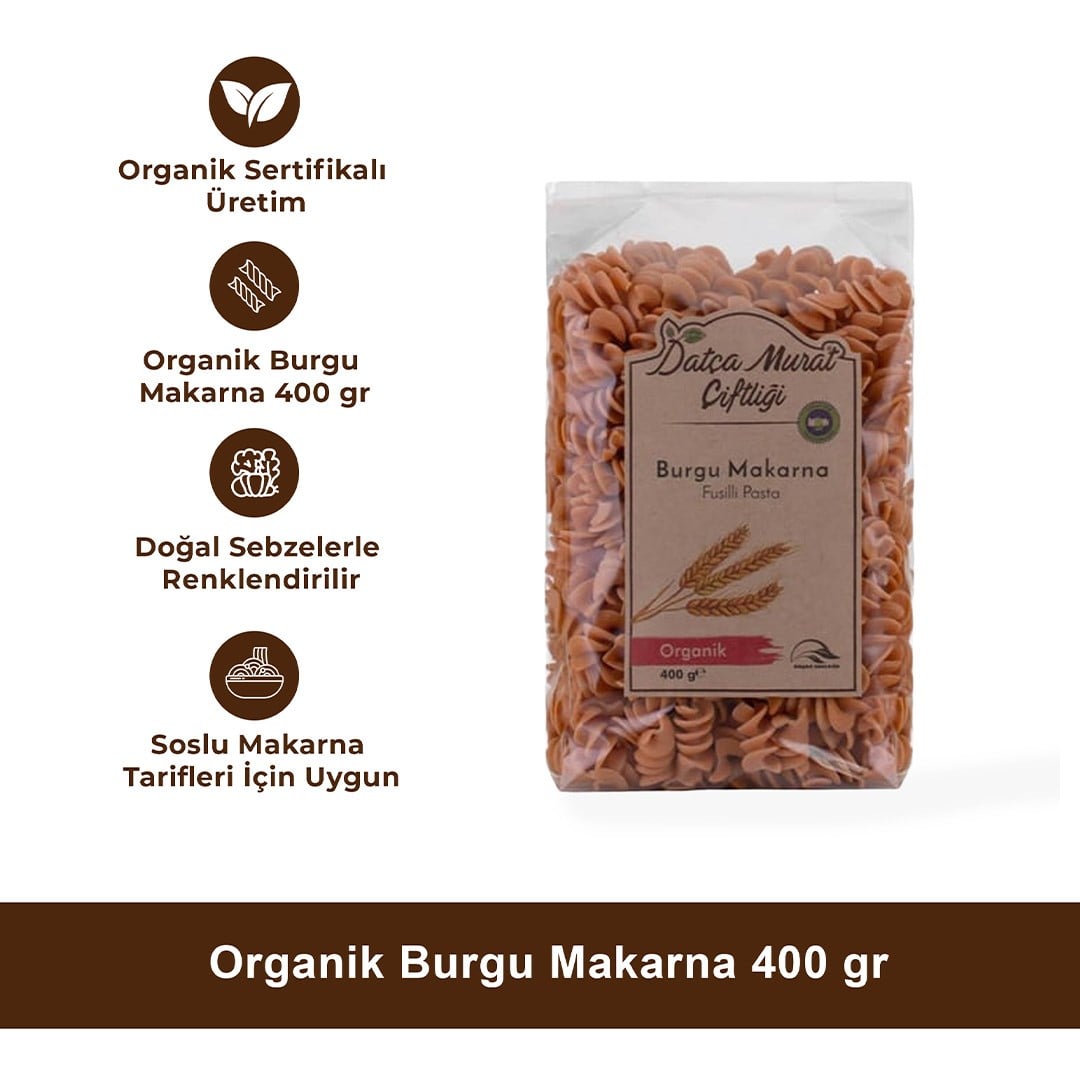 Organik Burgu Makarna 400 gr