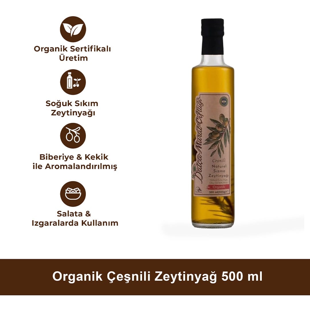 Organik Çeşnili Zeytinyağ 500 ml