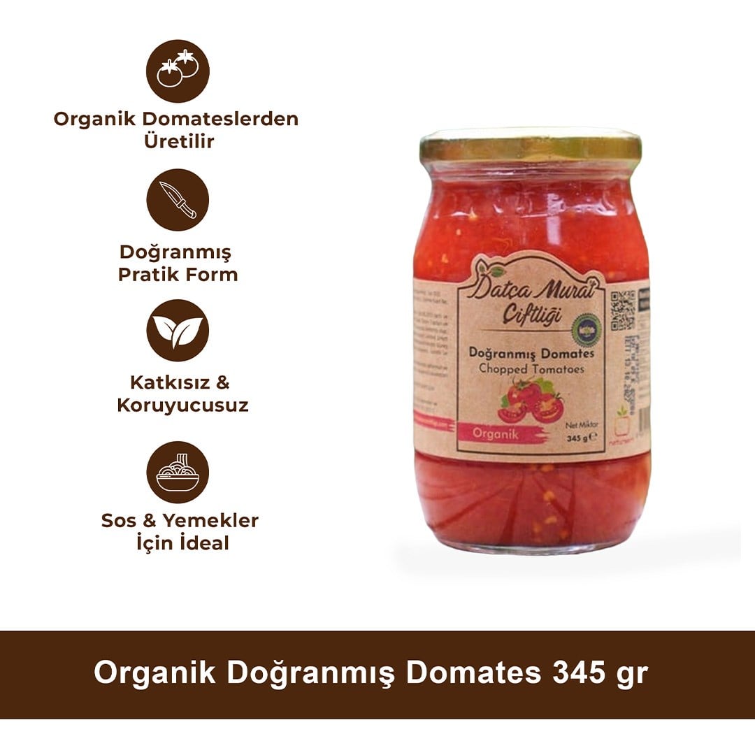 Organik Doğranmış Domates 345 gr