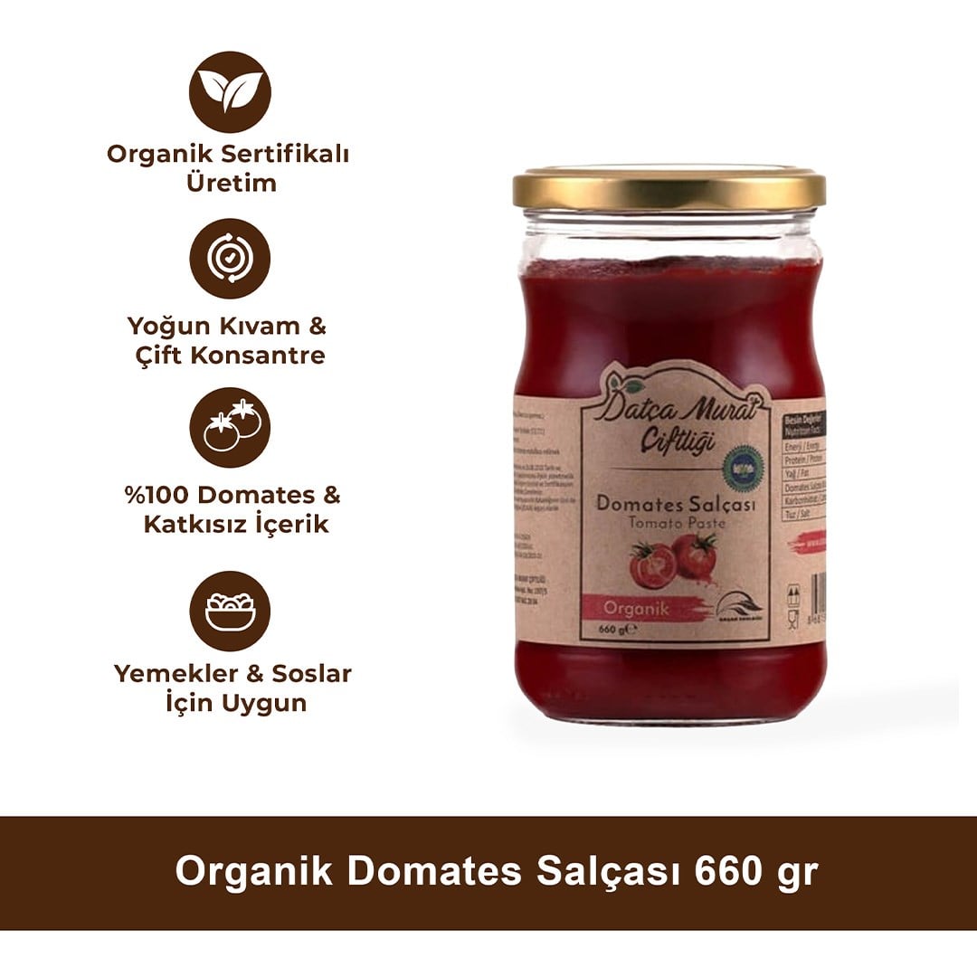 Organik Domates Salçası 660 gr