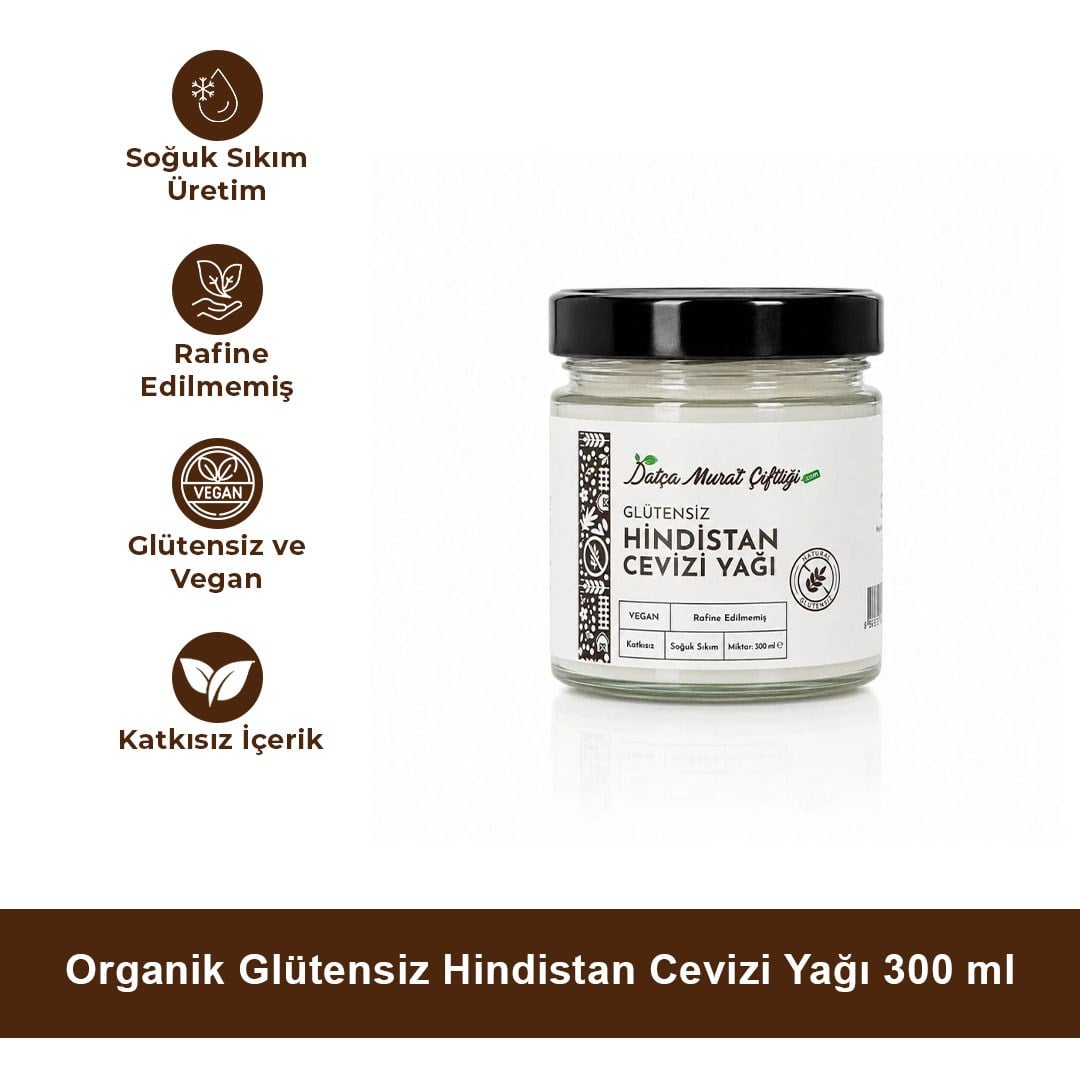 Organik Glütensiz Hindistan Cevizi Yağı 300 ml