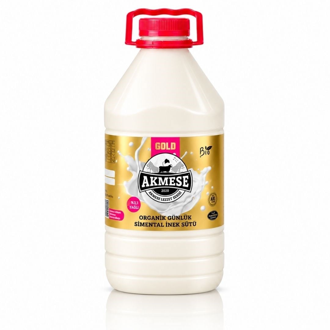 Organik Günlük Jersey İnek Sütü (Gold) 3 lt  - Akmeşe