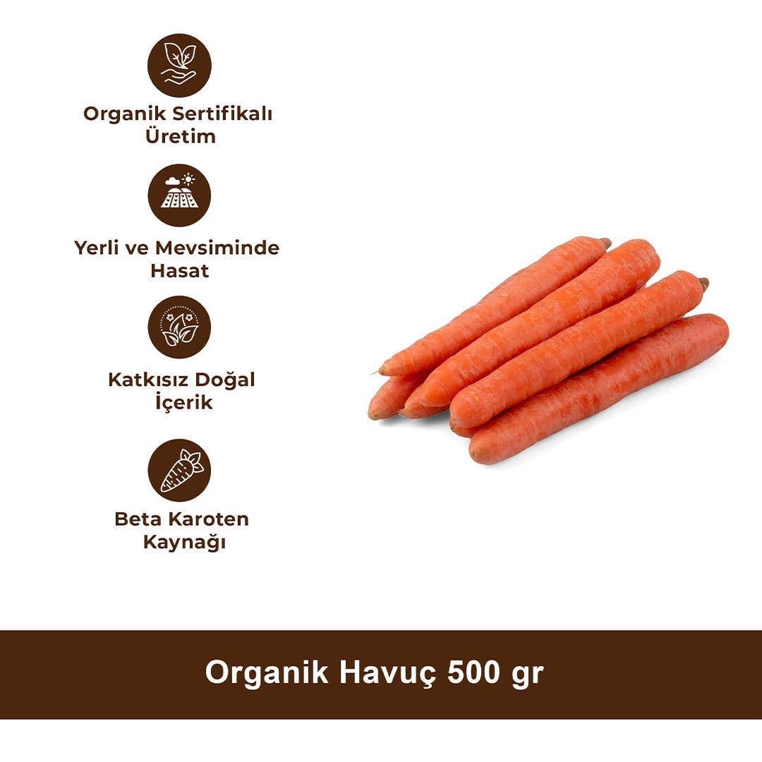 Organik Havuç 500 gr