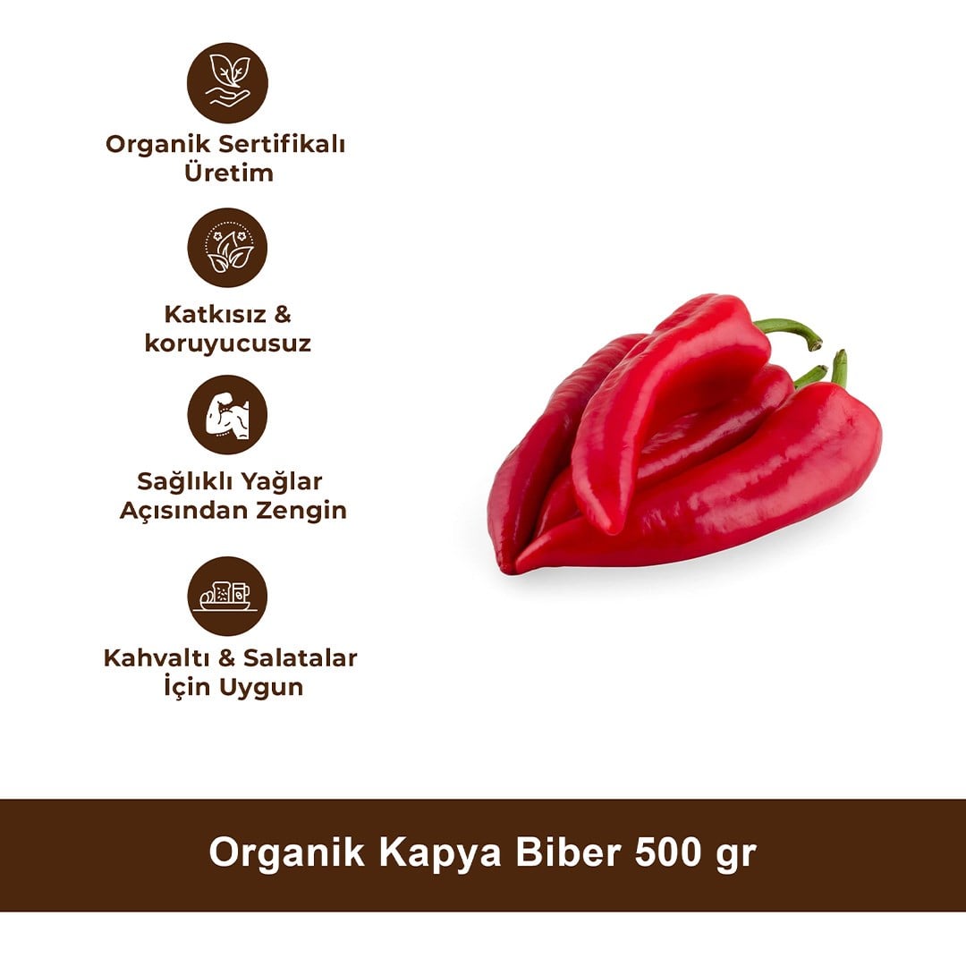 Organik Kapya Biber 500 gr
