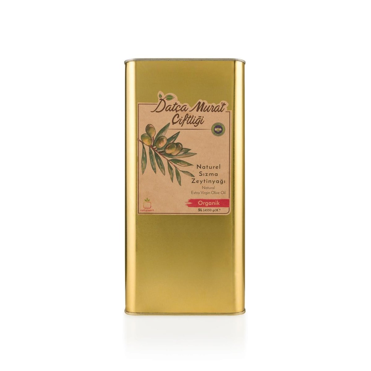 Organik Naturel Sızma Zeytinyağı Teneke 5 lt