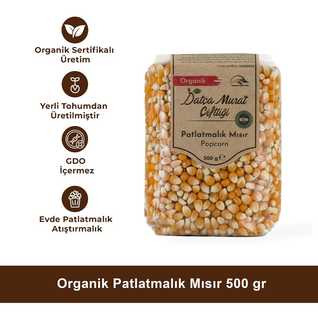 Organik Patlatmalık Mısır 500 gr